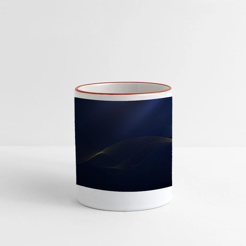 Abstract Navy Blue Golden Dots