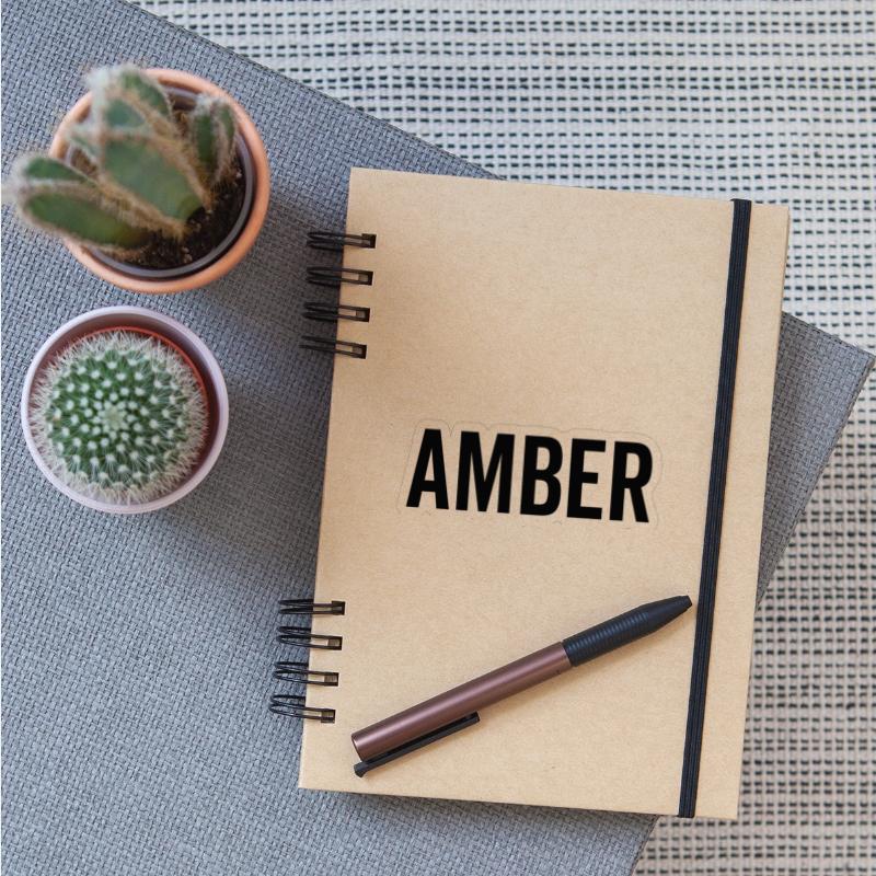 Amber Custom Name Font Text Birthday