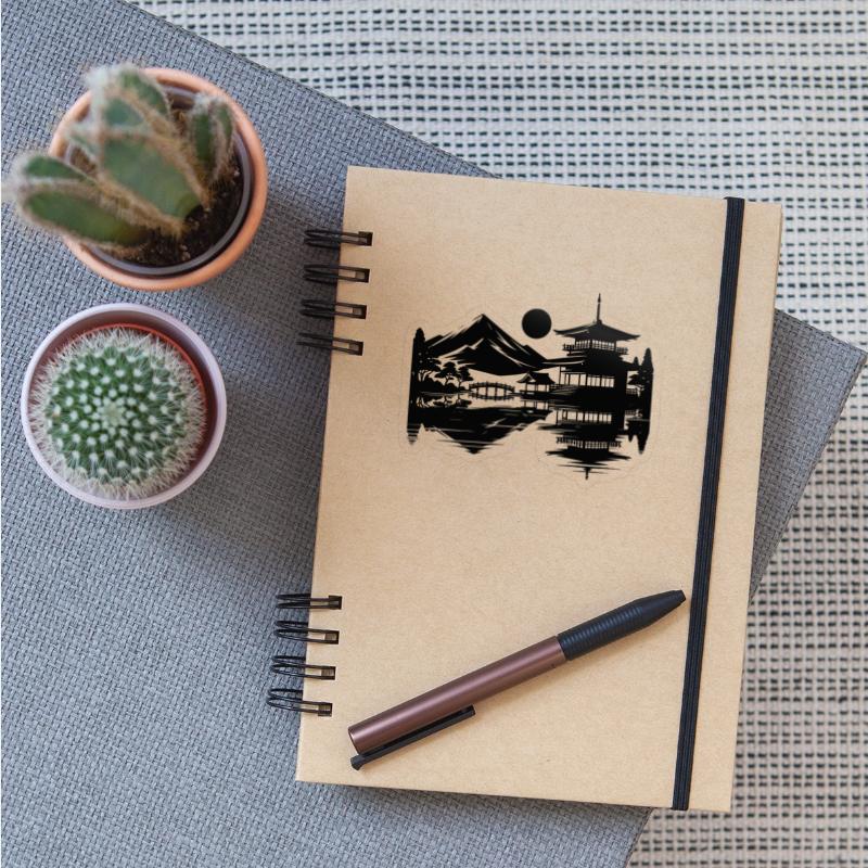 Asian Landscape Of Silent Japanese Temples