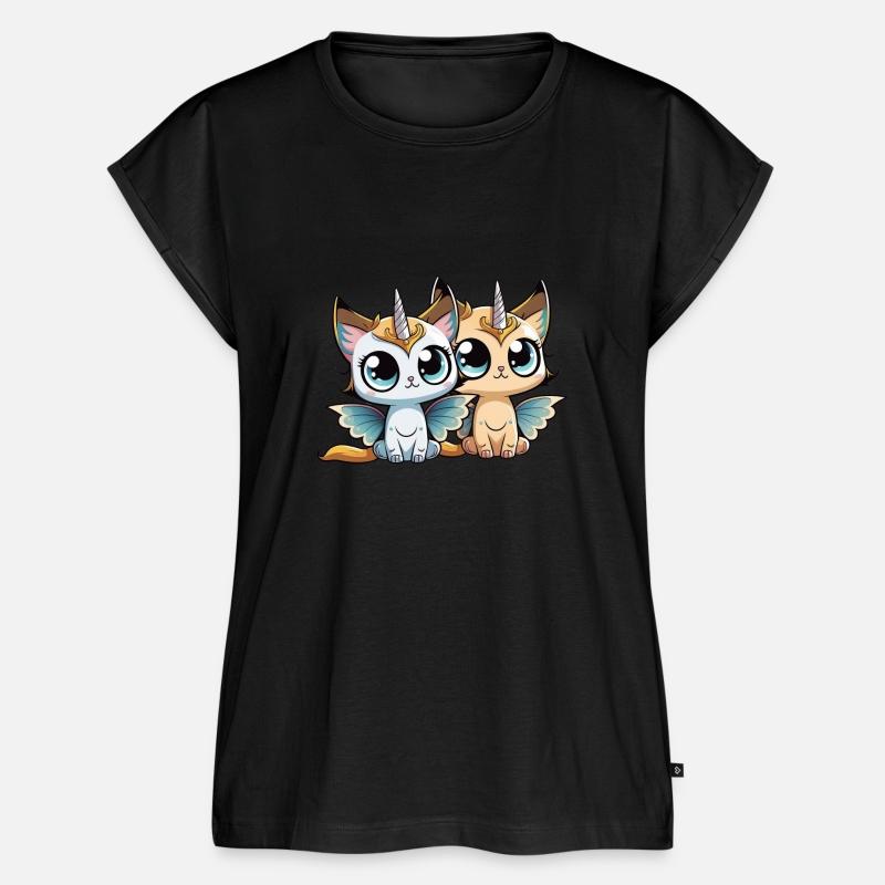 Cats sisters unicorn cat fairy with wings child