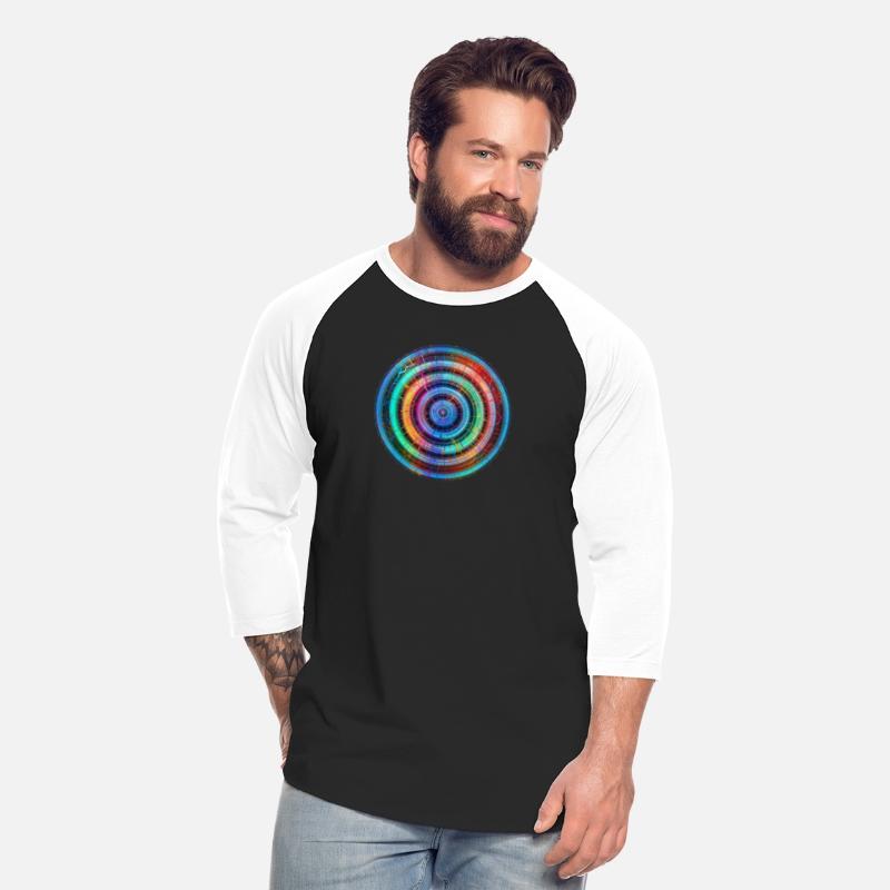 Colorful circular pattern t-shirt design