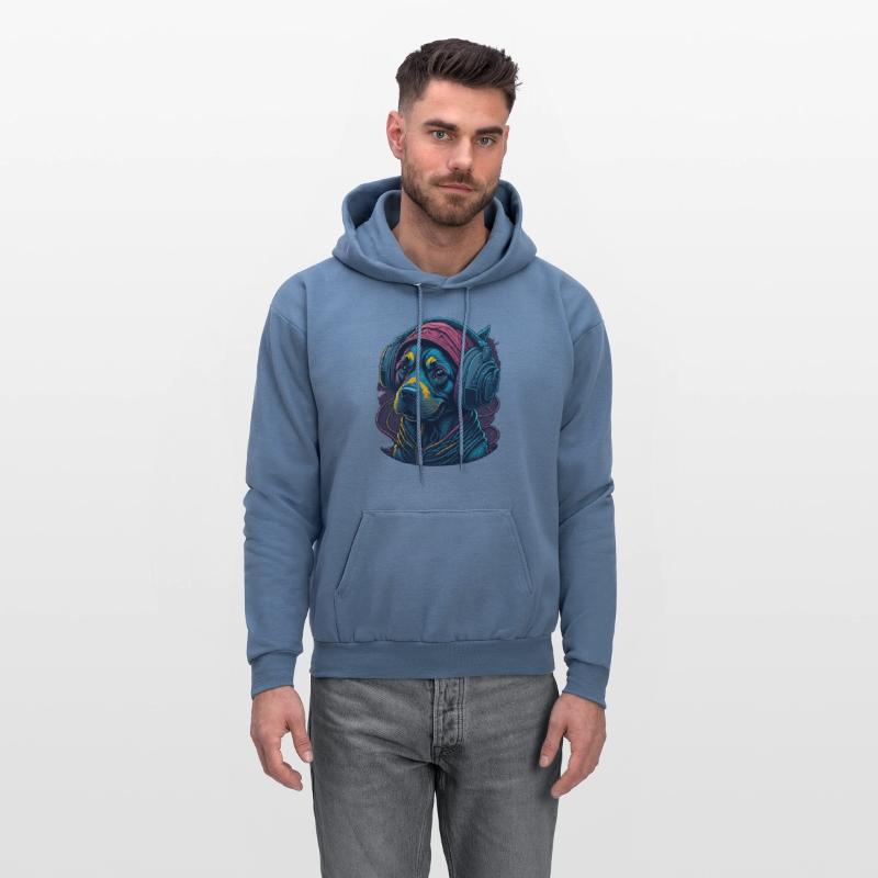 Cute Rottweiler Dog Wearing Headset for Gamer