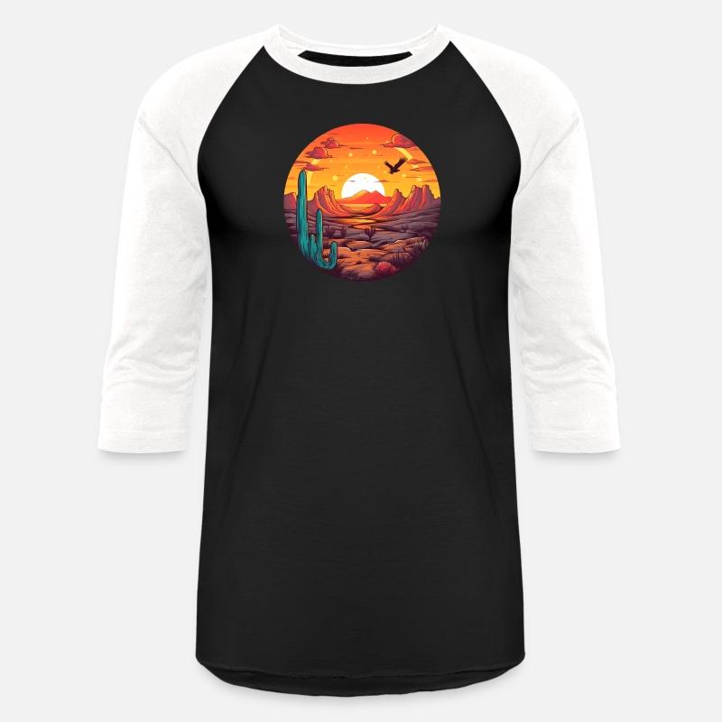 Eagle Sunset Circular Landscape Graphic