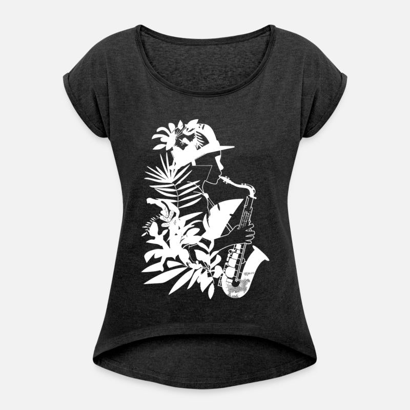 Female Saxophonist Comic Look