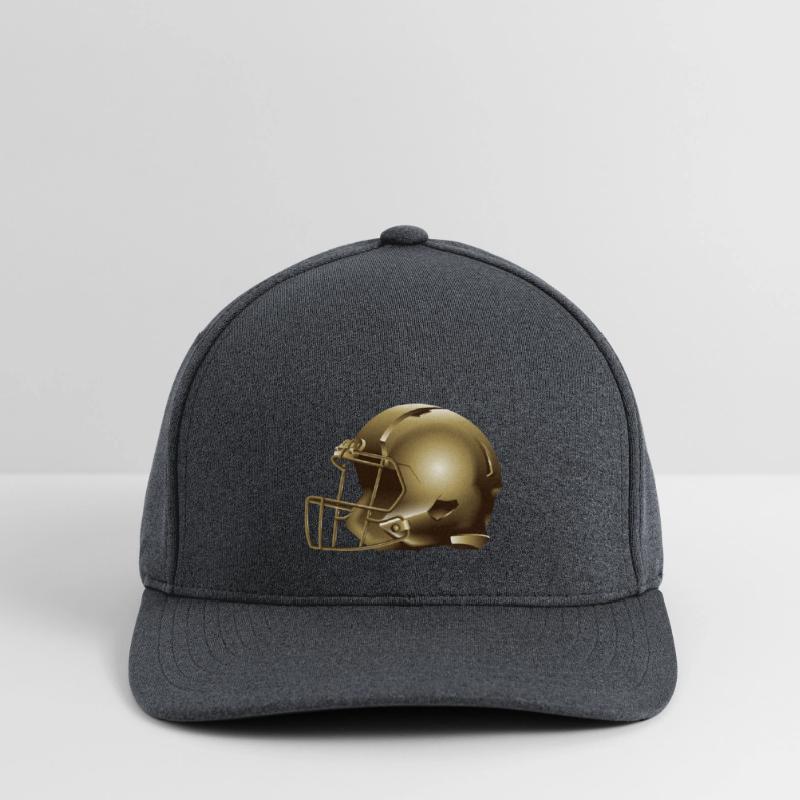 golden american football helmet