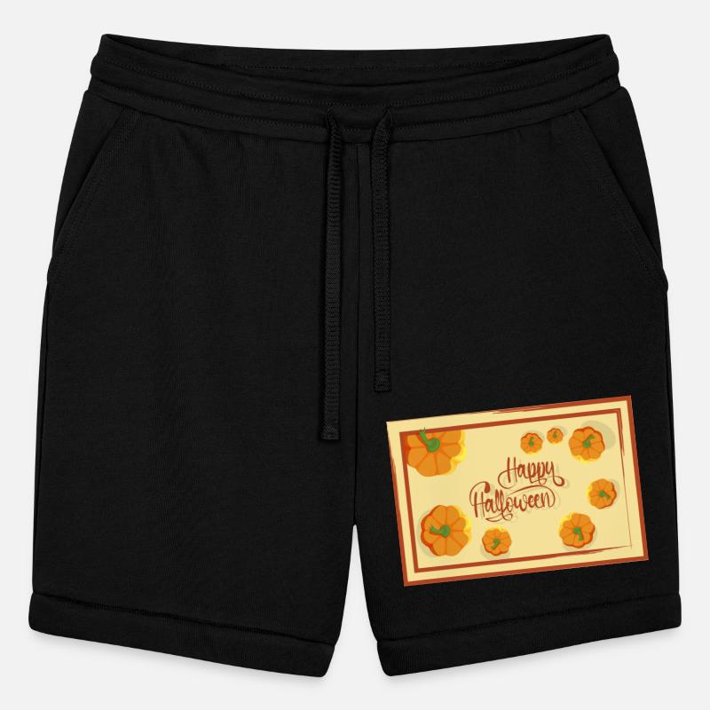 Greetings Happy Halloween typography and pumpkins