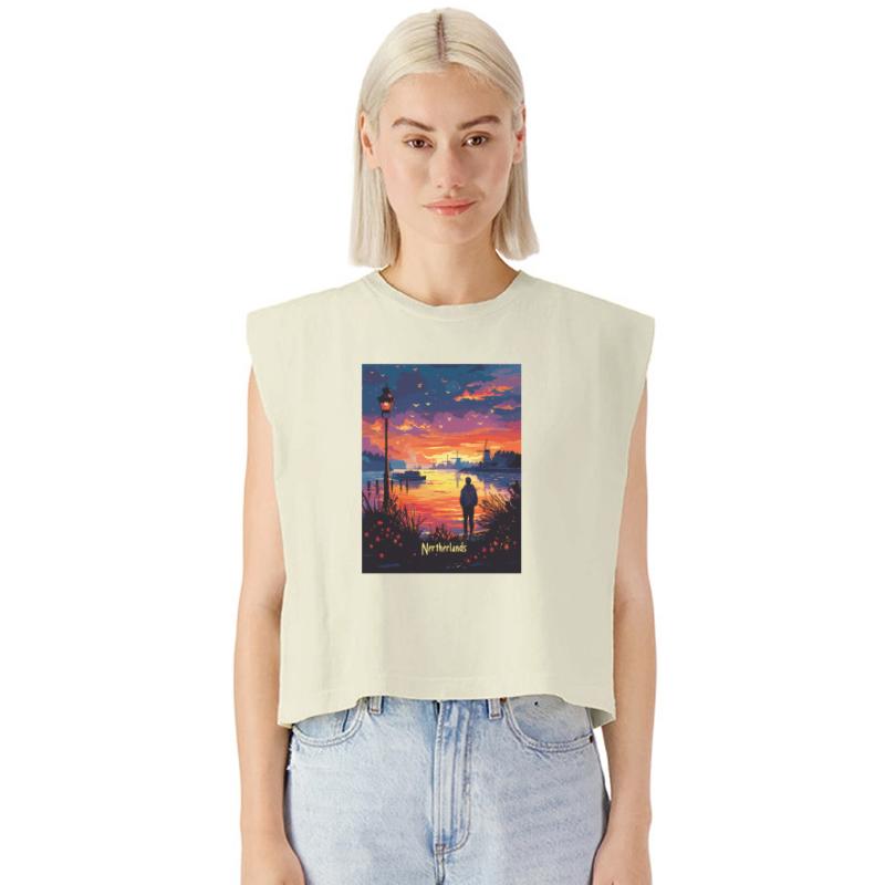 Netherlands Sunset Reflection By The Water With