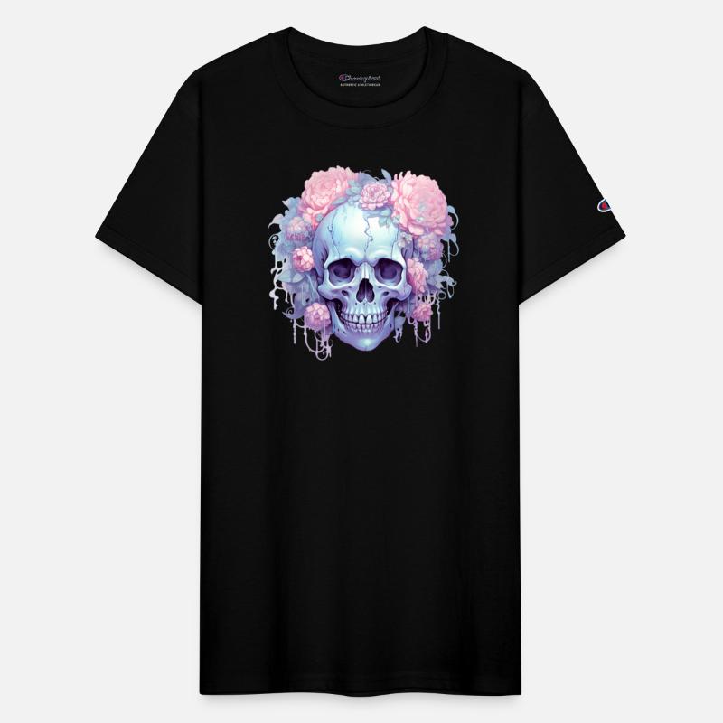 Pastel Goth Floral Skull