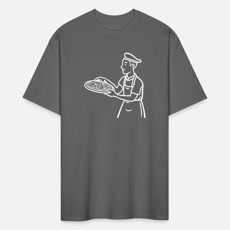 Pizza Maker One Line Drawing