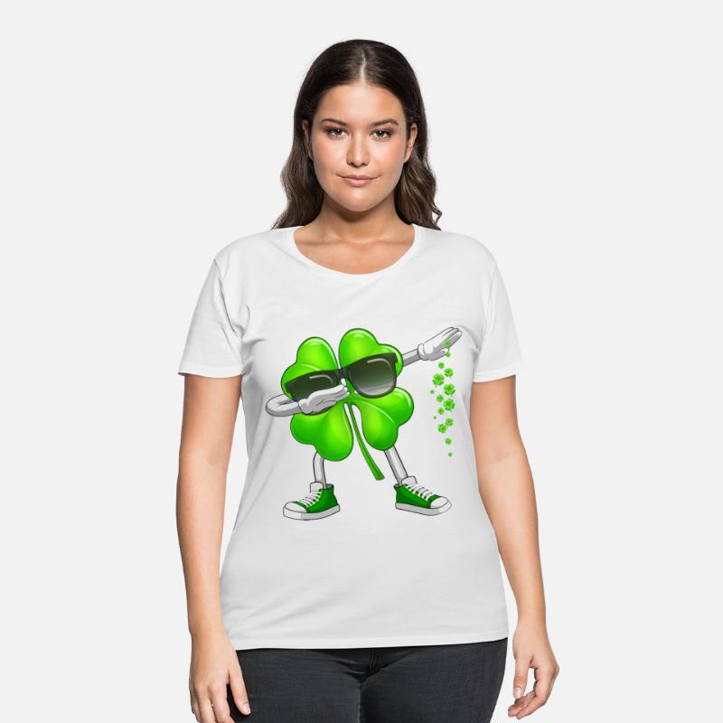 St Patricks Day Tee Dabbing Shamrock