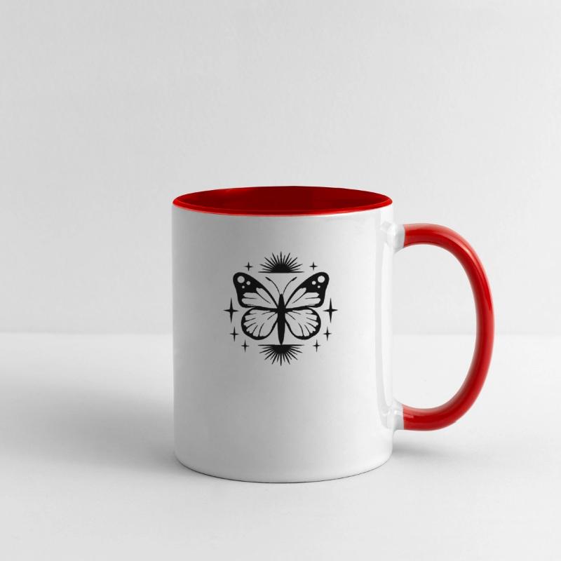 Tribal ornament with butterfly, feminine