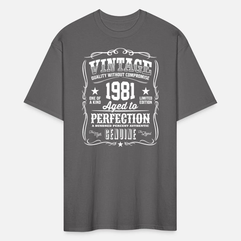 Vintage 1981 Aged to Perfection White Print