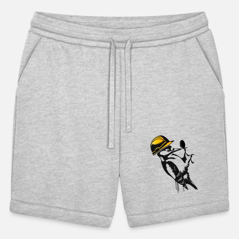 Woodpecker with hard hat - Humorous stencil design