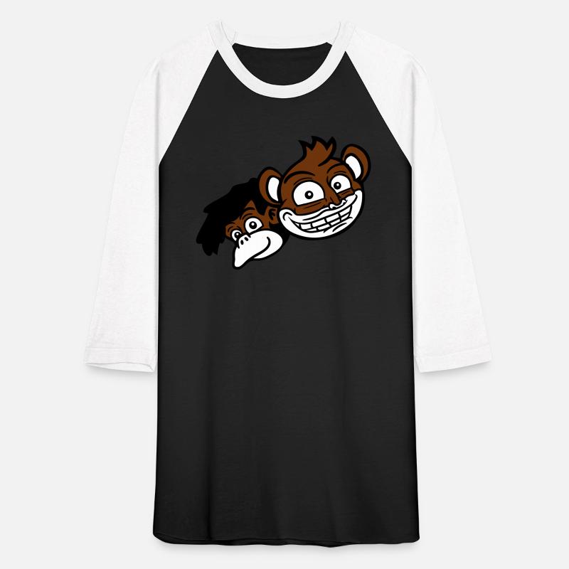 2 funny monkeys friends heads two faces team crew