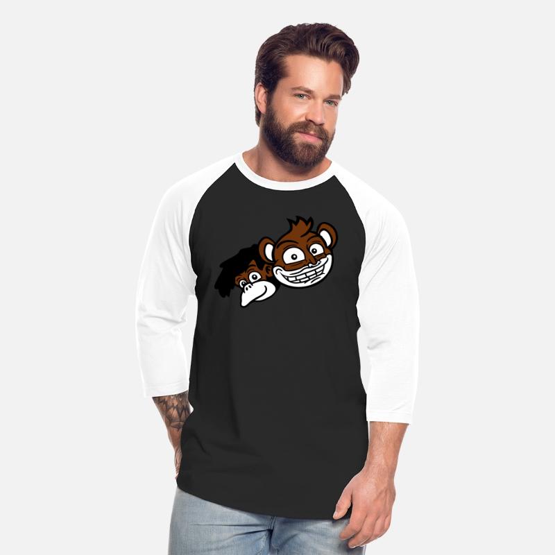 2 funny monkeys friends heads two faces team crew