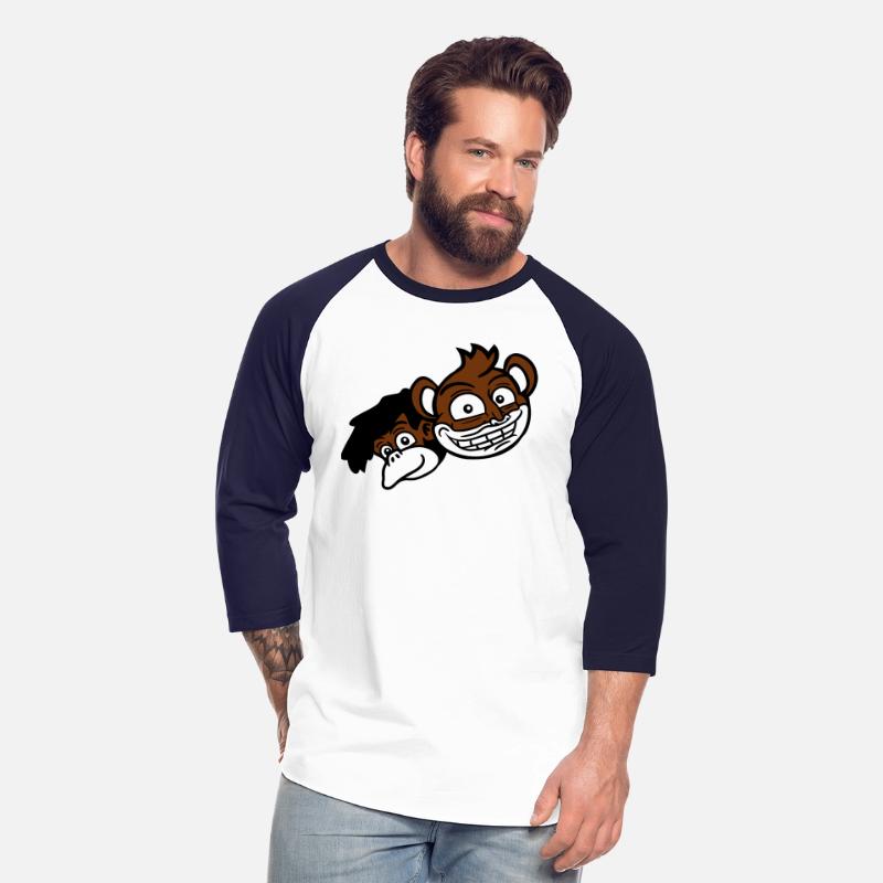 2 funny monkeys friends heads two faces team crew