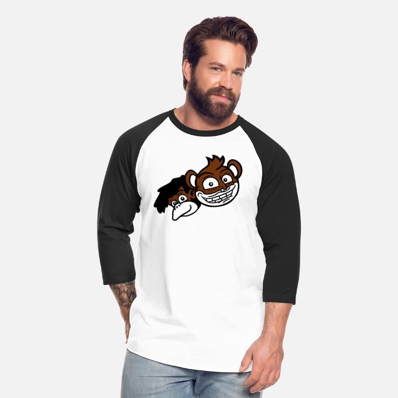 2 funny monkeys friends heads two faces team crew