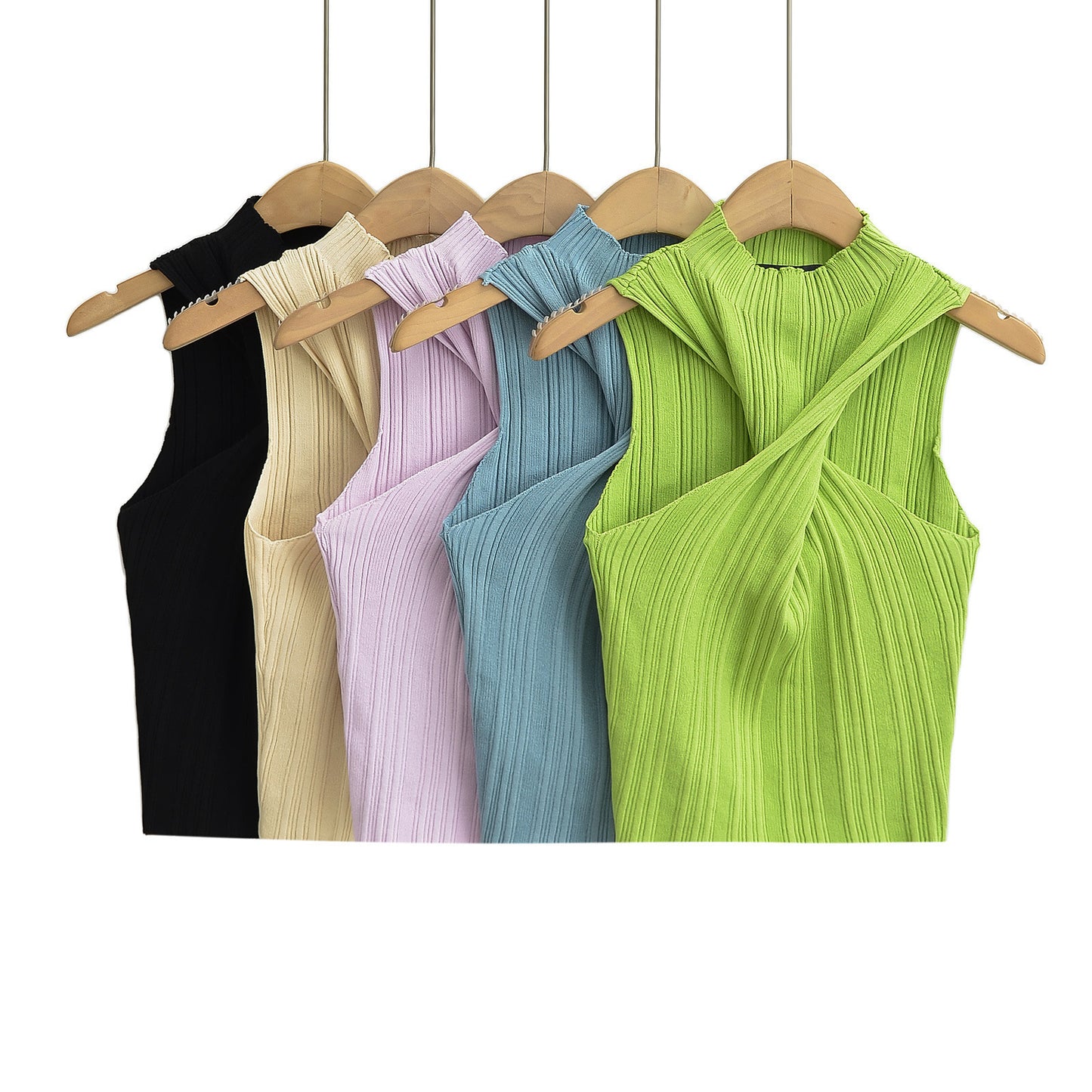 Twisted short spicy girl vest for women