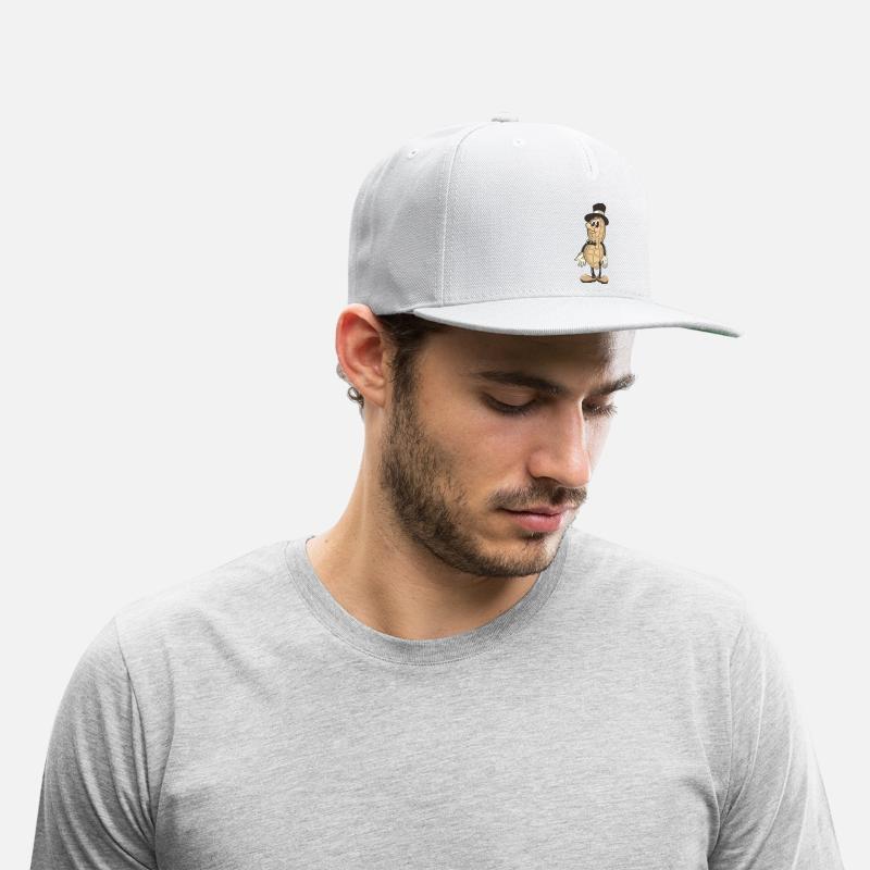 a vimtage peanut with a thin mustache