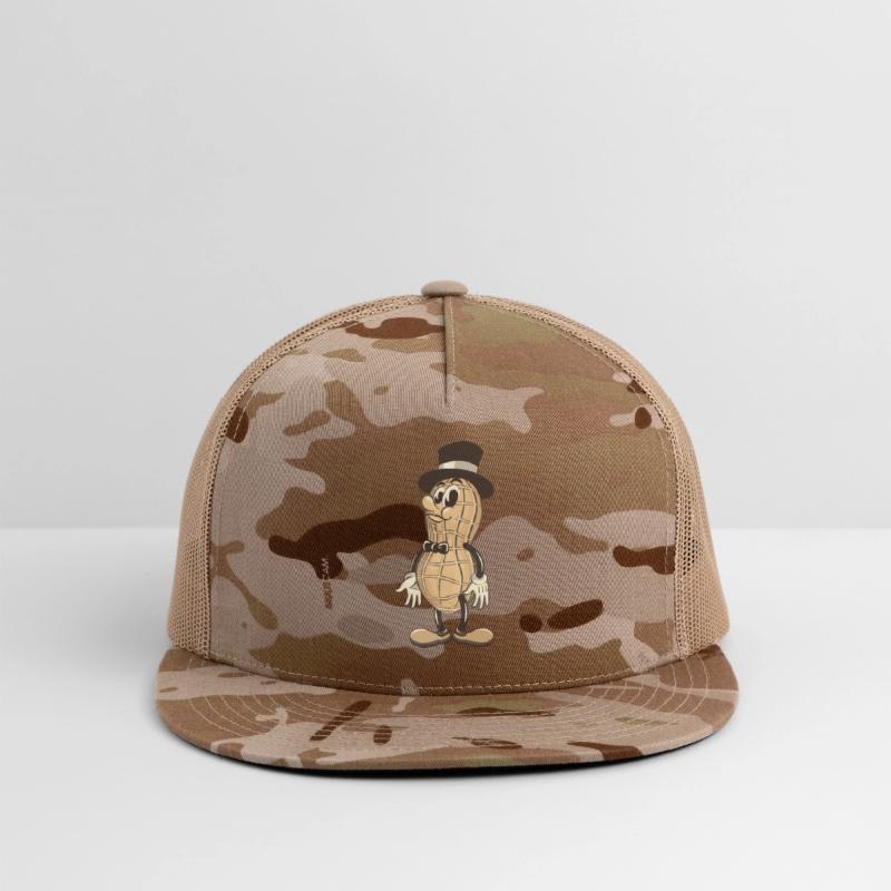 a vimtage peanut with a thin mustache