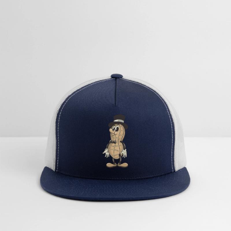 a vimtage peanut with a thin mustache