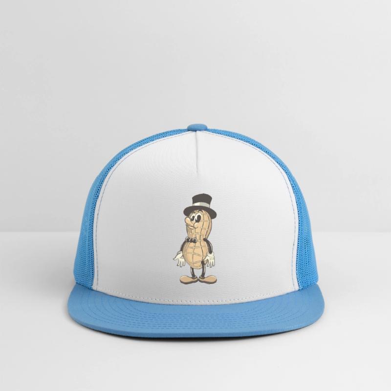 a vimtage peanut with a thin mustache