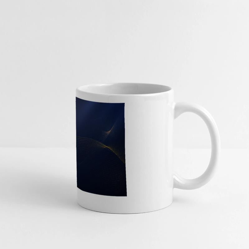 Abstract Navy Blue Golden Dots