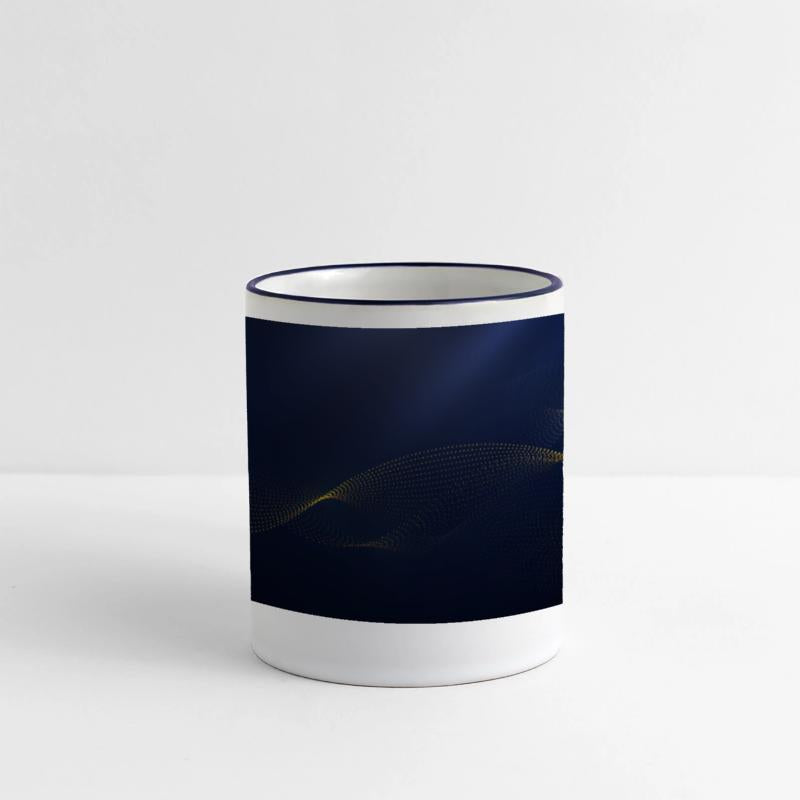 Abstract Navy Blue Golden Dots