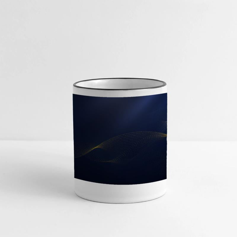 Abstract Navy Blue Golden Dots