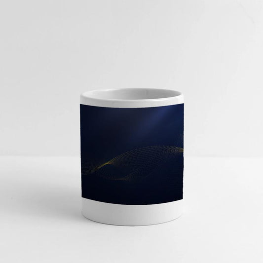 Abstract Navy Blue Golden Dots