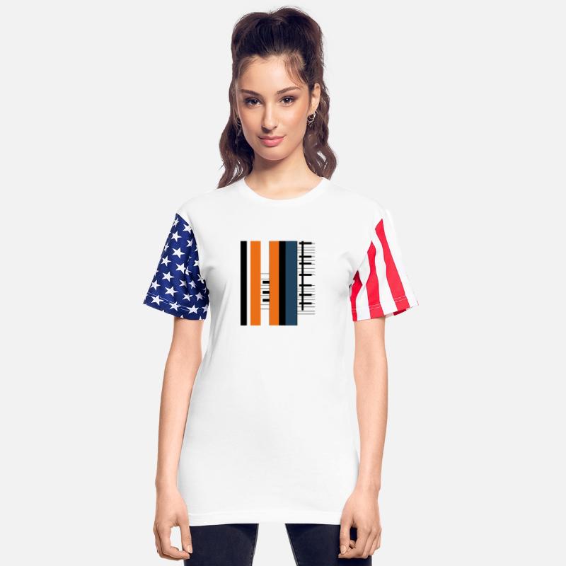 Abstract Piano Key Art