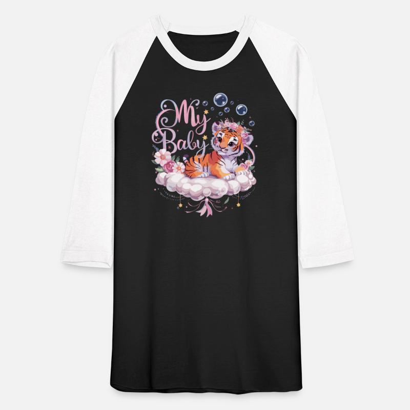 Adorable Baby Tiger Floral Cloud Dreamy Artwork