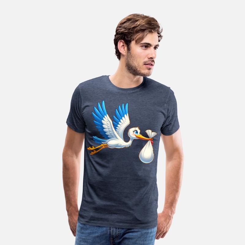 Adorable Stork Illustration with Baby Bundle