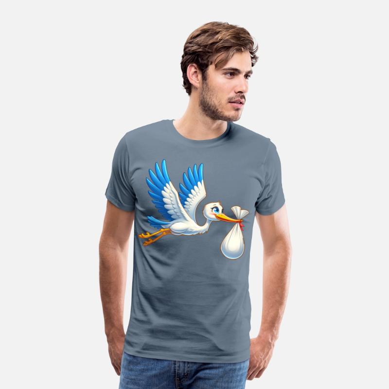Adorable Stork Illustration with Baby Bundle