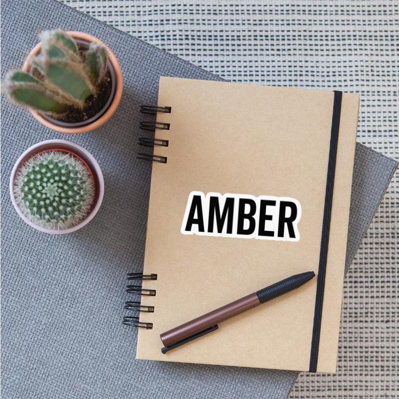 Amber Custom Name Font Text Birthday