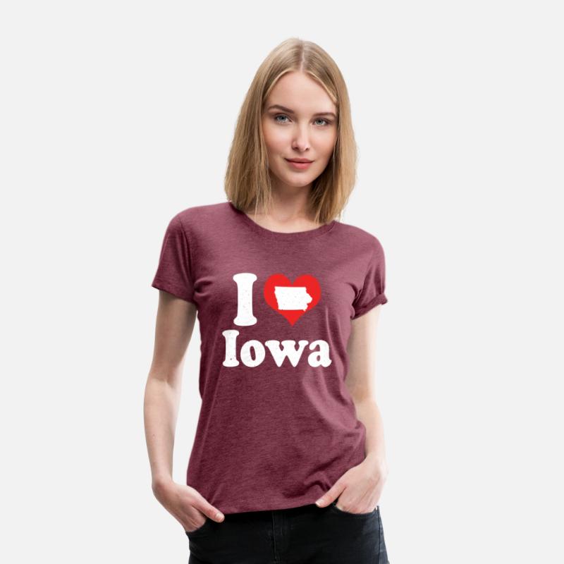 America Citizen US State Love I Heart Iowa