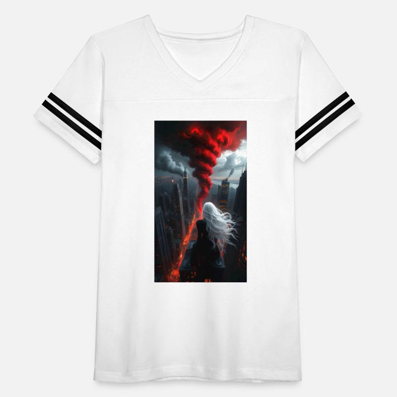 Apocalyptic Angel Over Burning City