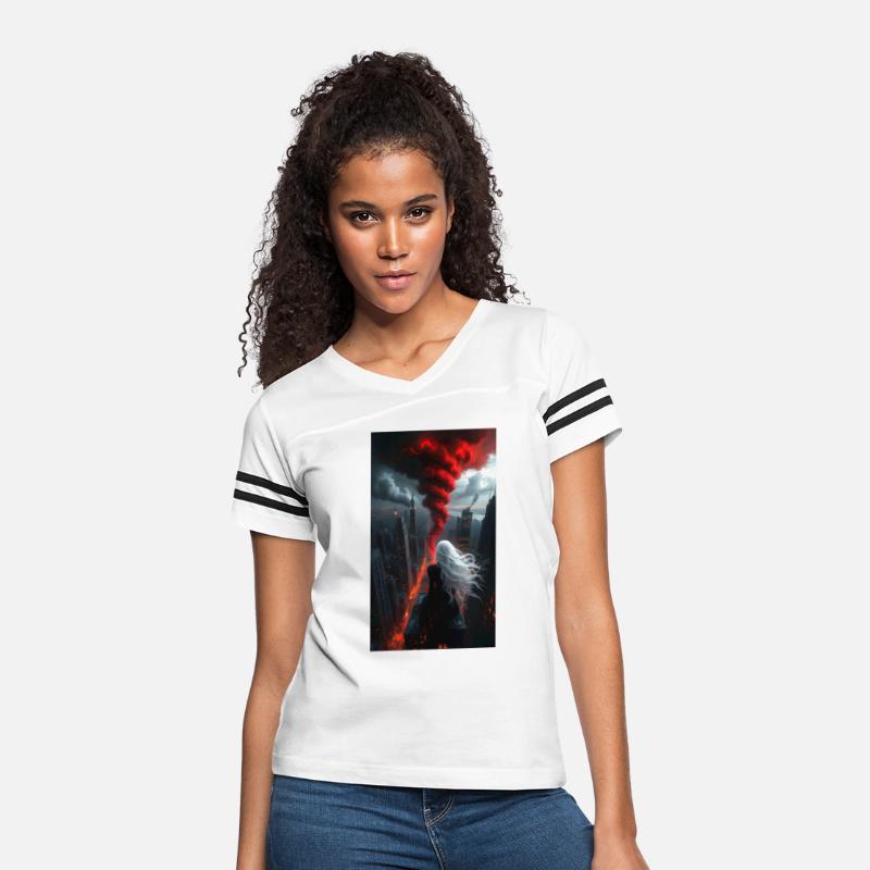 Apocalyptic Angel Over Burning City