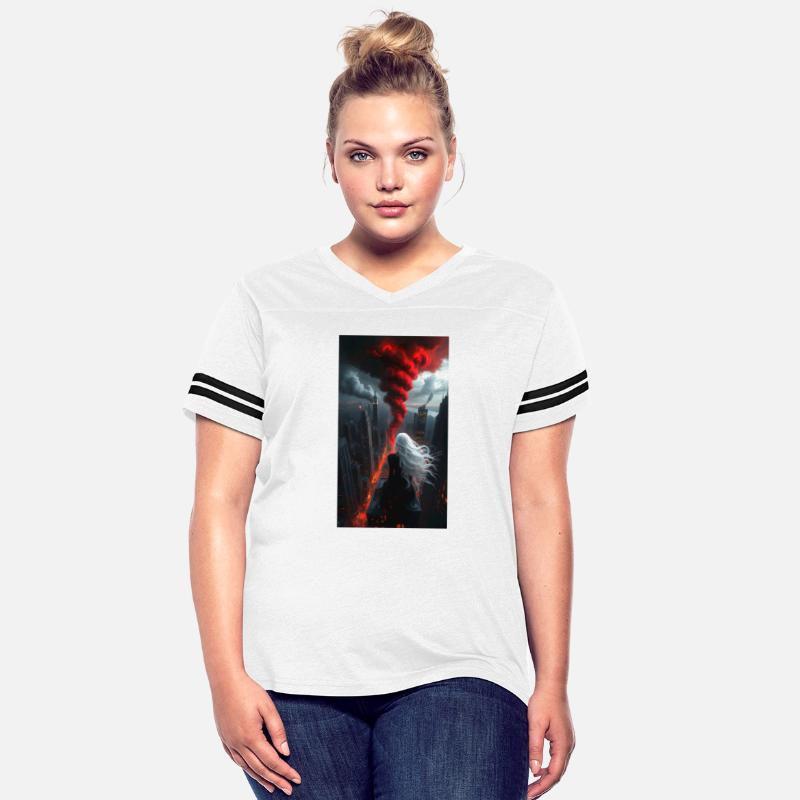 Apocalyptic Angel Over Burning City