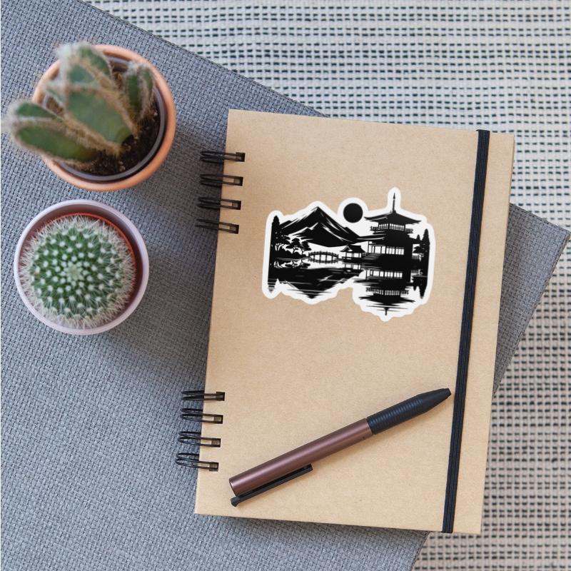 Asian Landscape Of Silent Japanese Temples