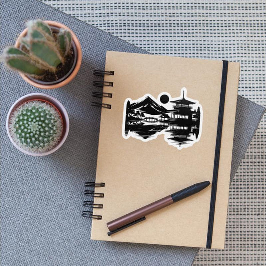 Asian Landscape Of Silent Japanese Temples