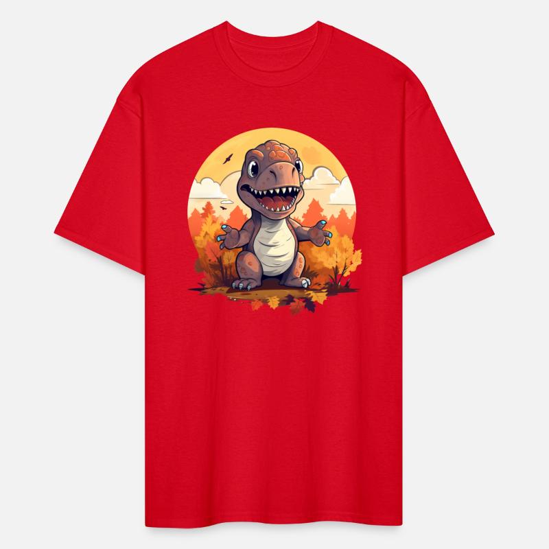 Autumn T-Rex: Leaves, Foliage, and Sunset