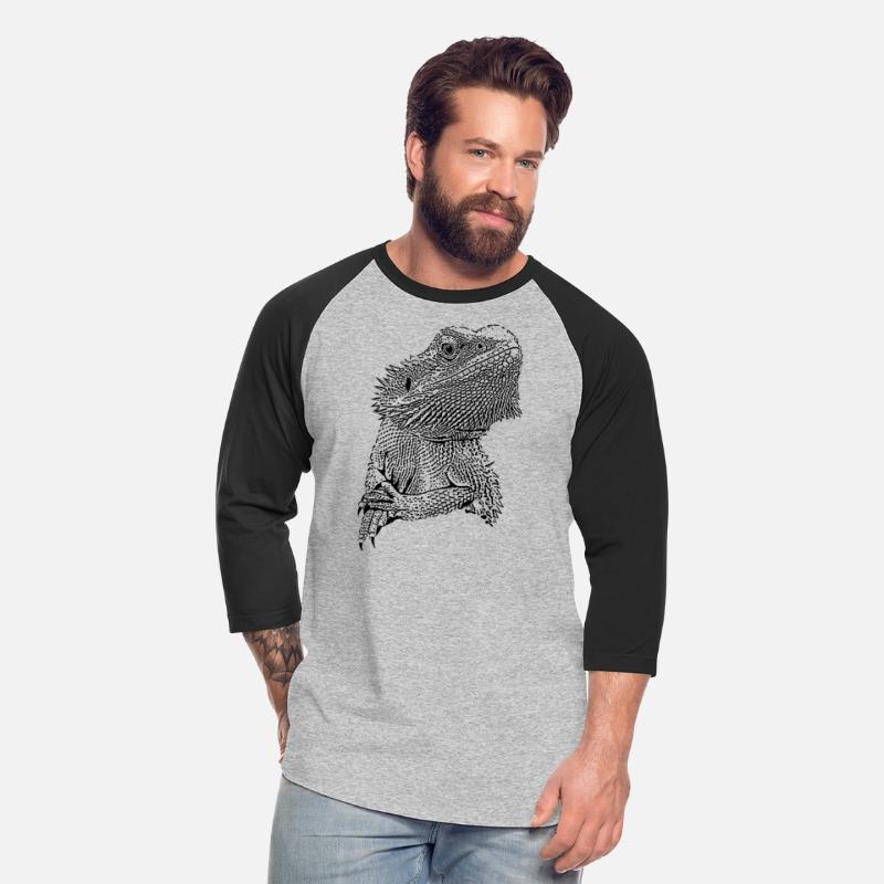 Bearded dragon portrait - black