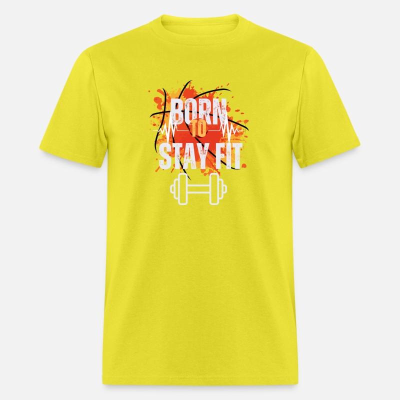 Black Orange Yellow Modern Born To stay fit