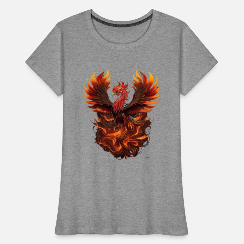Blazing Majesty: The Hen Fire Illustration T-shirt