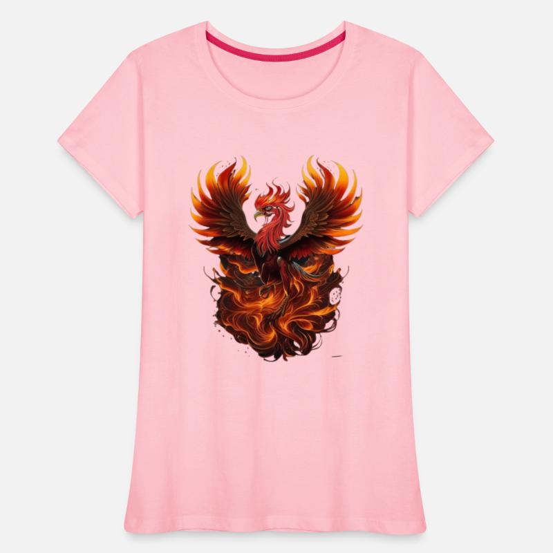 Blazing Majesty: The Hen Fire Illustration T-shirt