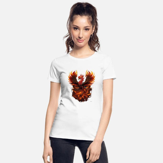 Blazing Majesty: The Hen Fire Illustration T-shirt