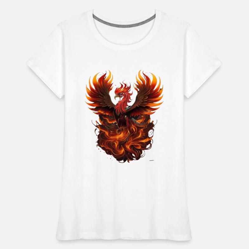 Blazing Majesty: The Hen Fire Illustration T-shirt