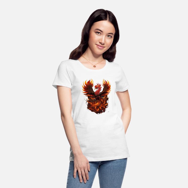 Blazing Majesty: The Hen Fire Illustration T-shirt