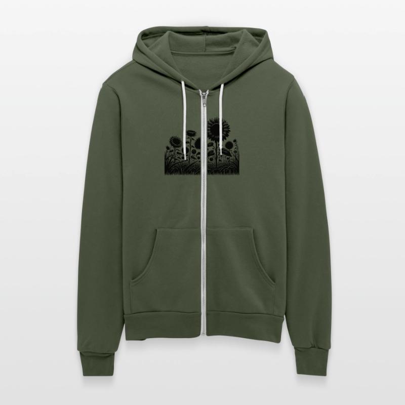 Blooming Sunflowers In A Large Field